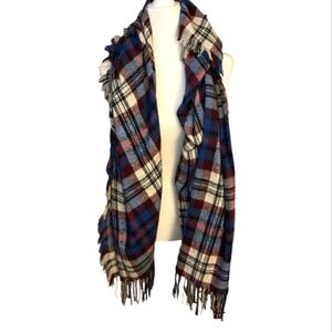 Madewell Blanket Scarf Blue Plaid